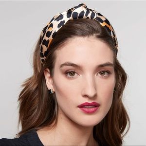Lele Sadoughi Leopard Print Silk Headband